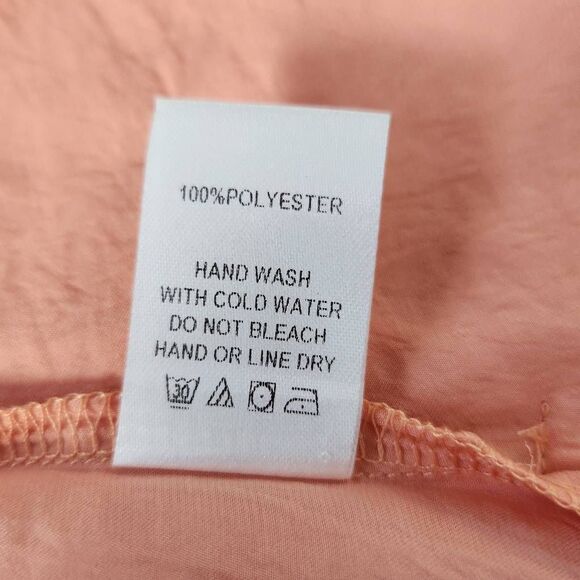 143 Story Peach Satin Blazer NWT Size Small Crinkled Tangerine Blazer - Picture 9 of 10